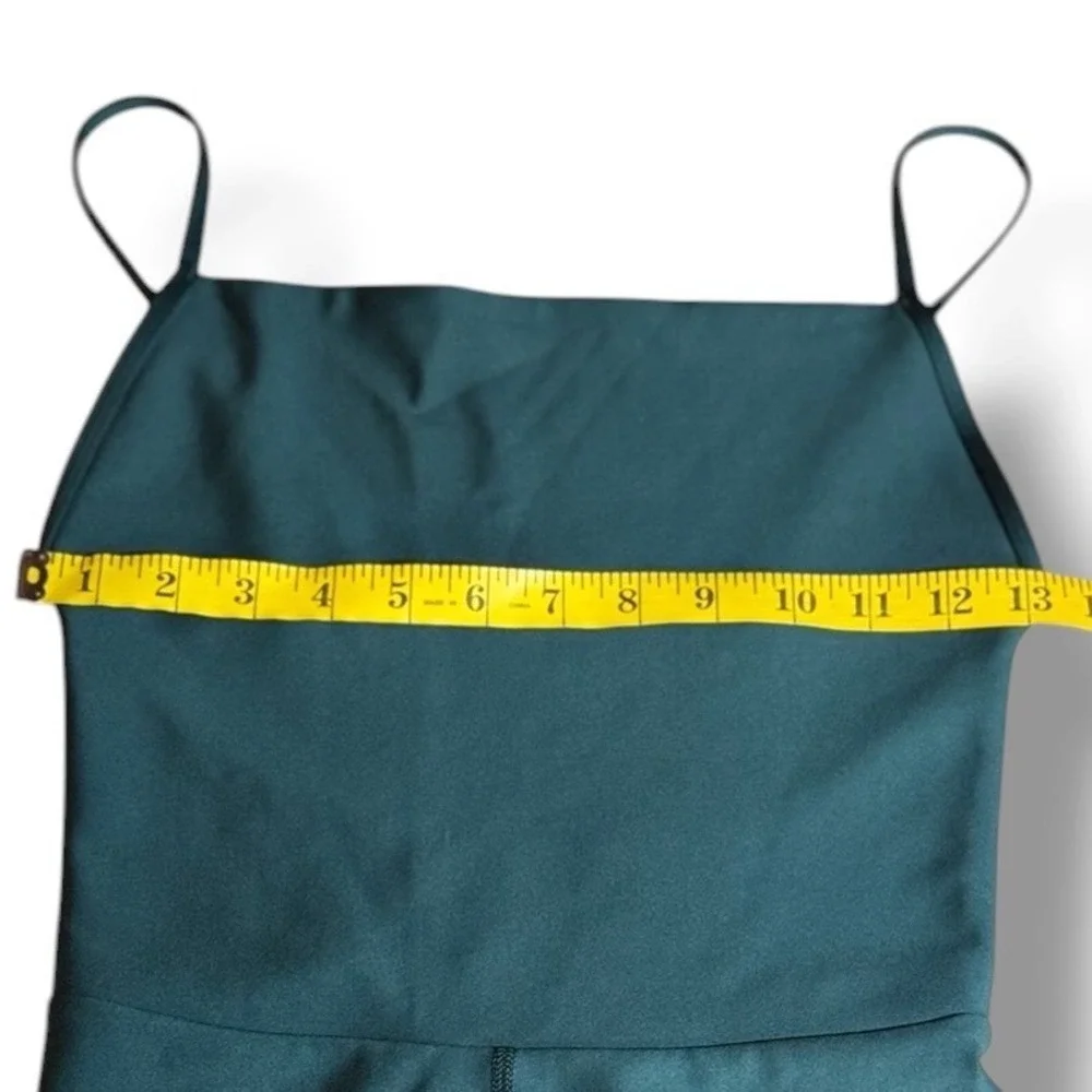 Alo Yoga Airlift Disco Daze Onesie Women Small Midnight Green Yoga Athleisure